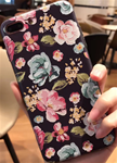 iPhone 7 cell phone case - Black flowers