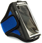 Cell Phone Arm Bag Holder - Blue on Black