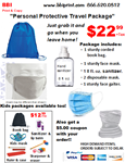 Adult Blue Bag Personal Protective Travel Package-Light Grey