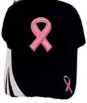 Breast Cancer Awareness Black Ribbon Hat - minimum qty 36 ($10.35 each)