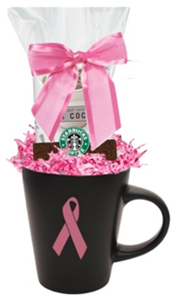 Breast Cancer Awareness Ribbon Black Gift Mug - minimum qty 144 ($14.75 each)