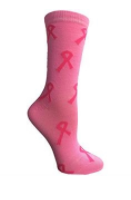 Breast Cancer Awareness Pink Calf Socks - minimum qty 500 ($10.15 each)