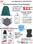 Adult Green Bag Personal Protective Travel Package-Grey