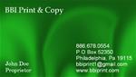 500 Business Cards without Logo - Green Drape