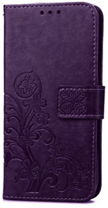 Cell phone clover-leaf purple wallet - Iphone 7