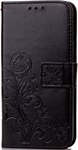 Samsung S7 Cell phone clover-leaf black wallet