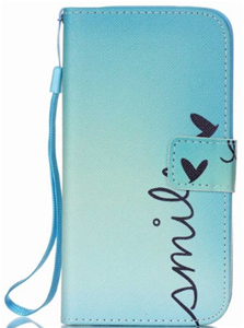 Samsung S7 cell phone blue wallet