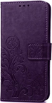 Samsung S7 Cell phone clover-leaf purple wallet