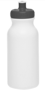 Plastic Water Bottles 20 oz.-White Red Star