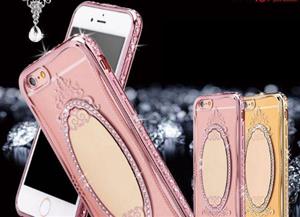 iPhone 6/6s cell phone cases with vanity mirror-Pink
