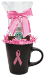 Breast Cancer Awareness Ribbon Black Gift Mug - minimum qty 144 ($14.75 each)