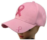 Breast Cancer Awareness Pink Ribbon Hat - minimum qty 36 ($10.35 each)