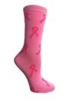 Breast Cancer Awareness Pink Calf Socks - minimum qty 500 ($10.15 each)