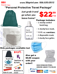 Adult Green Bag Personal Protective Travel Package-Light Grey
