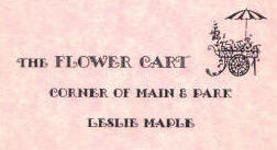 500 Business Cards - Pink Parchment Flower Cart
